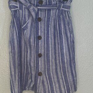 H&M Blue Stripe Skirt